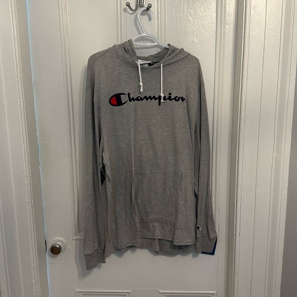 NEW Champion Hoodie Men XL Grey